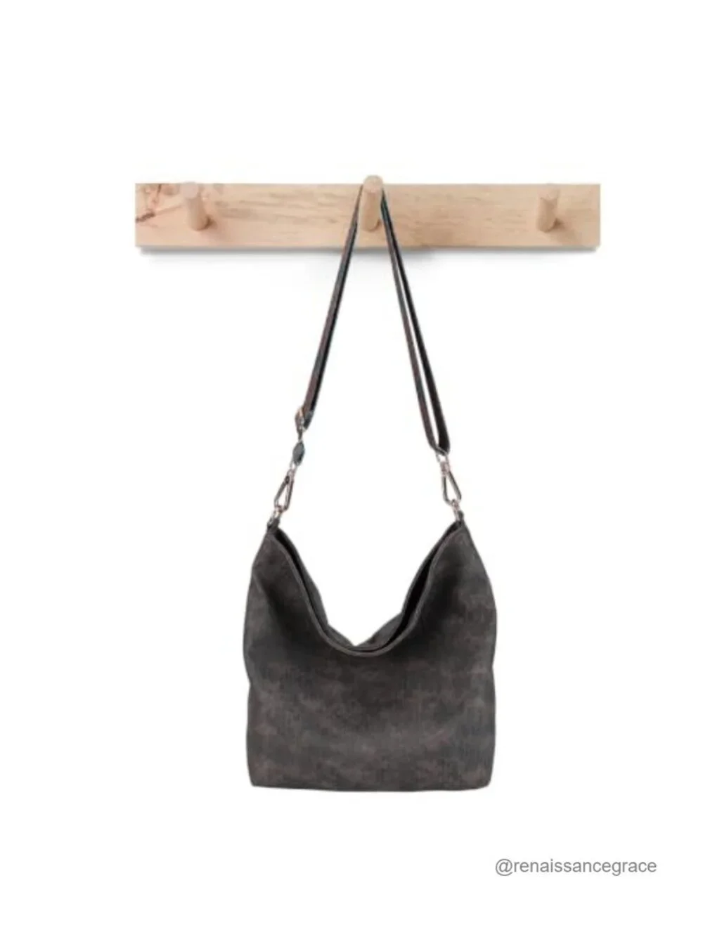 Hobo Bag for Women Slouchy Crossbody Purse Boho Guitar Strap Faux Leather